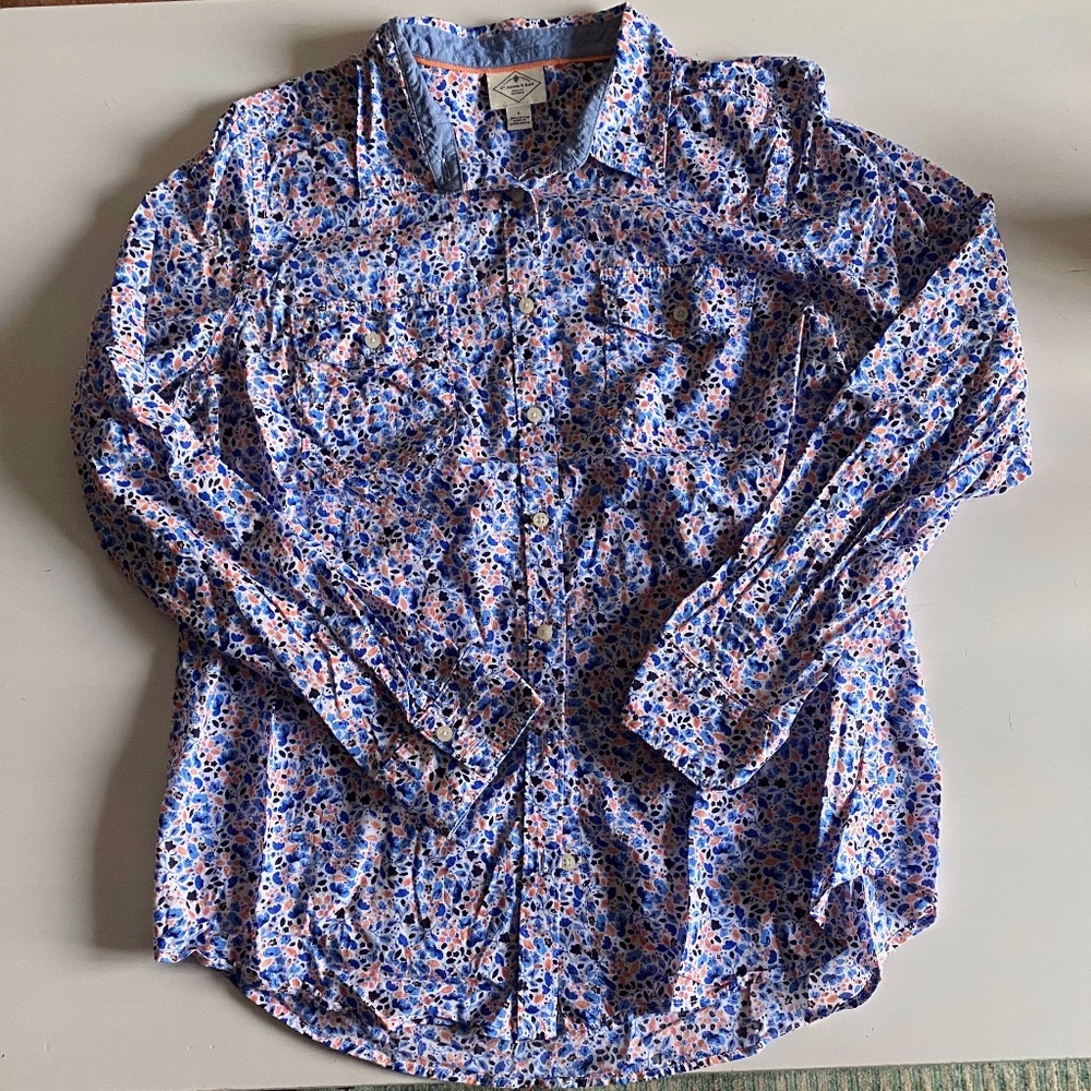 Floral Print Button Up Blouse